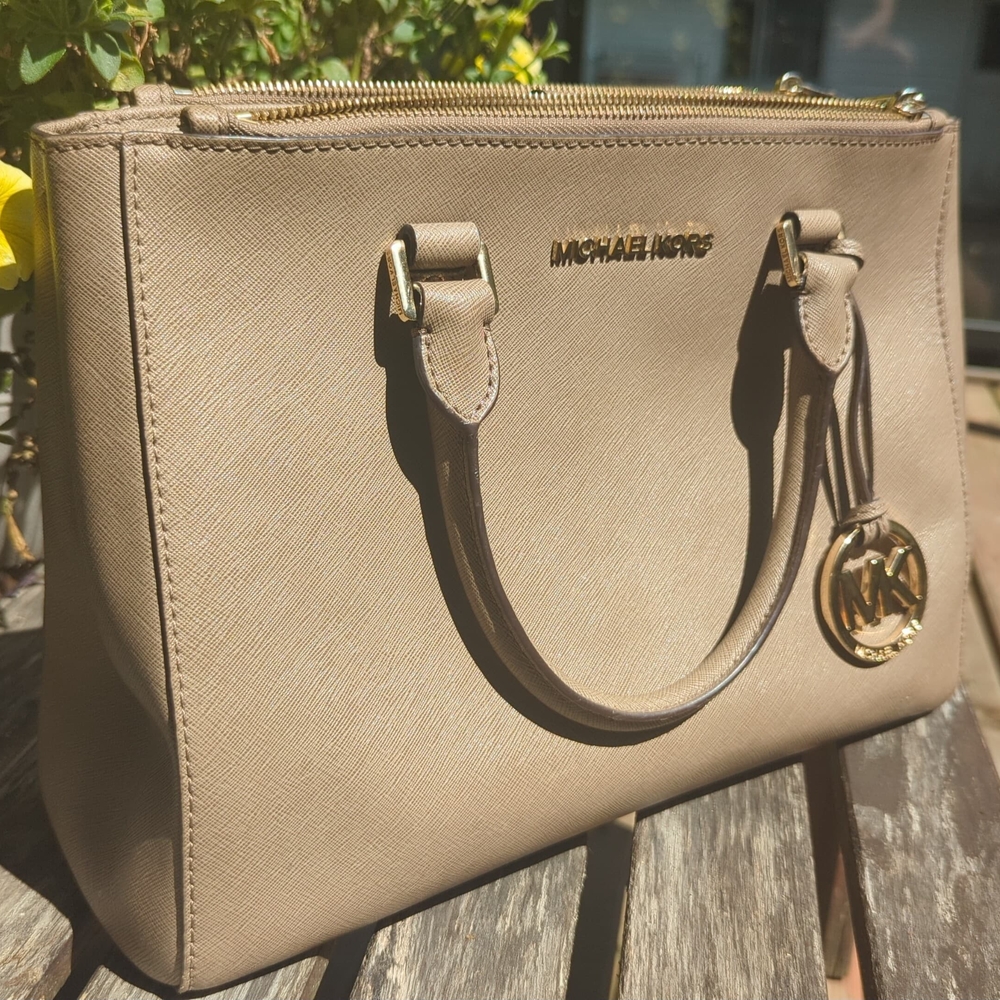 Michael Kors Brown/Tan Sutton Purse